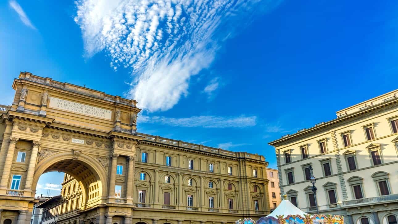 Florence, Private Bike, Highlights, Florence-Private-Bike-Piazza-Della-Repubblica.