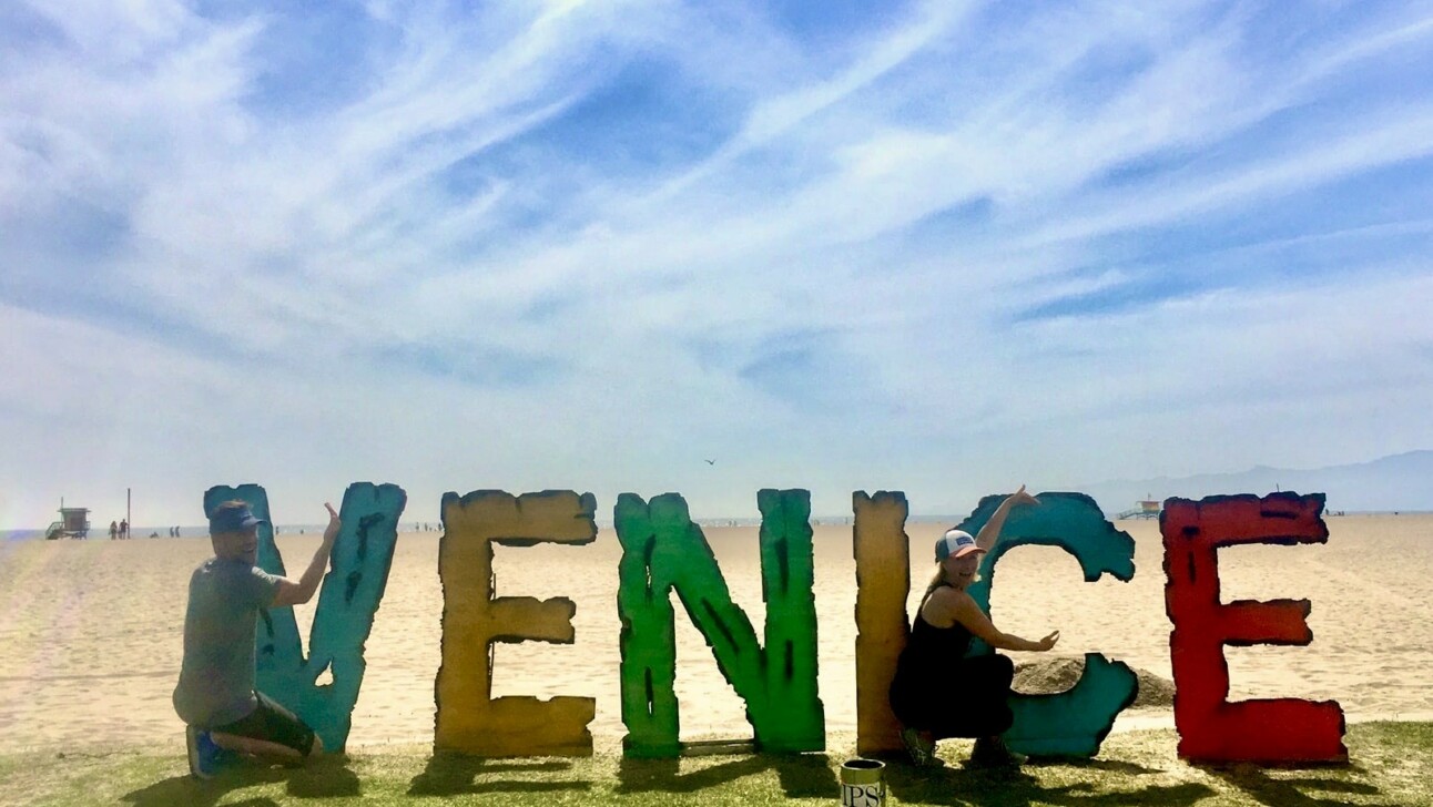 The Venice sign in Venice Beach, Los Angeles, California