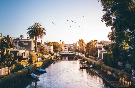 The Venice Canal in Los Angeles, California