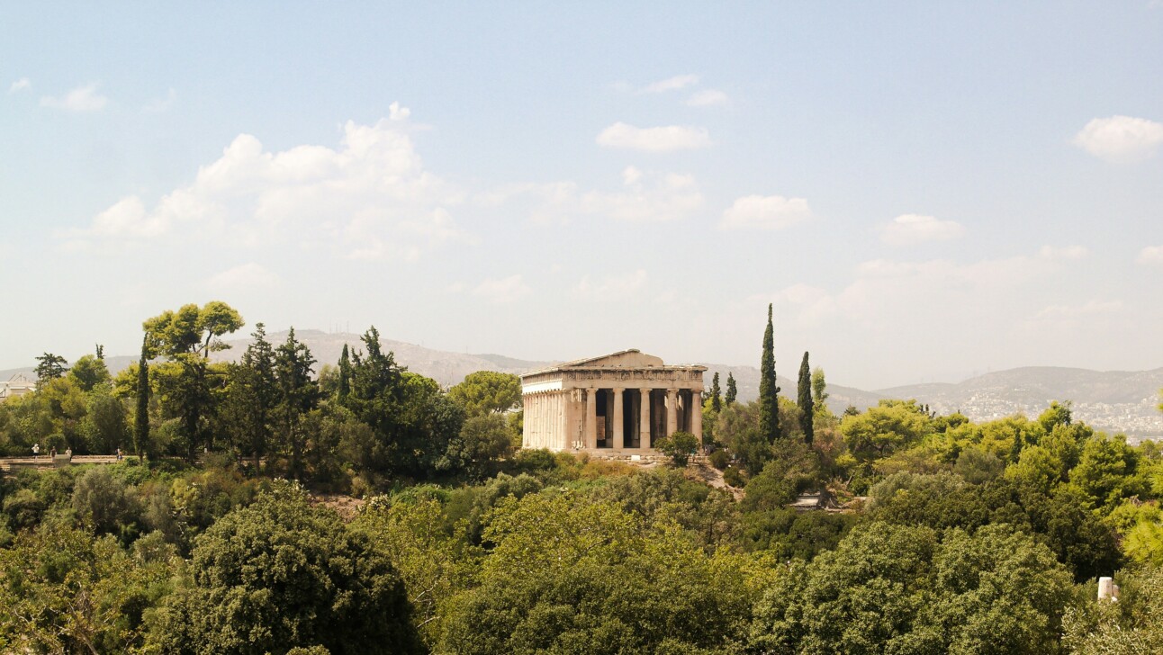 The Temple of Hephaestus in Athens, Greece