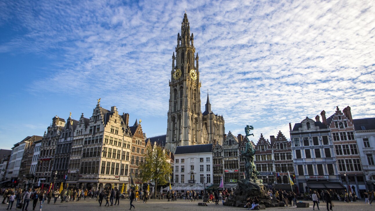 The Cathedral of our Lady in the Antwerp skyline