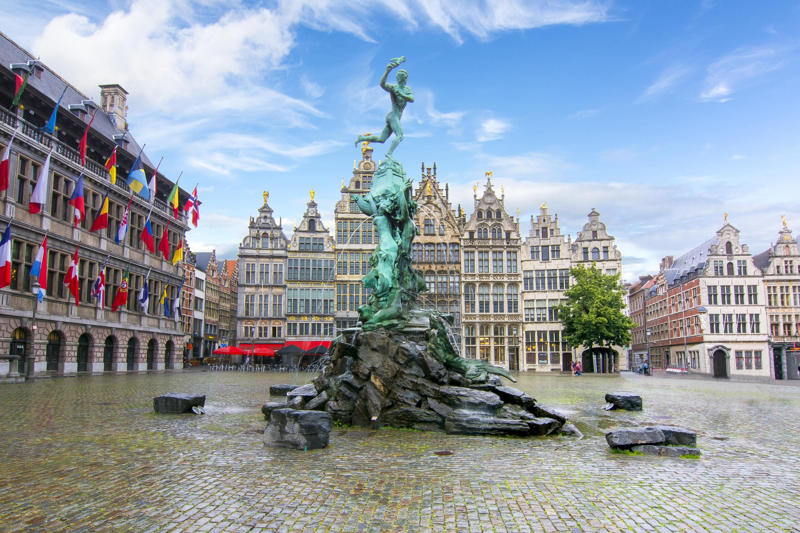 The Brabo Statue in Antwerp, Belgium