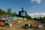 Ian Wilkinson's Good Vibes mural in Asheville, North Carolina