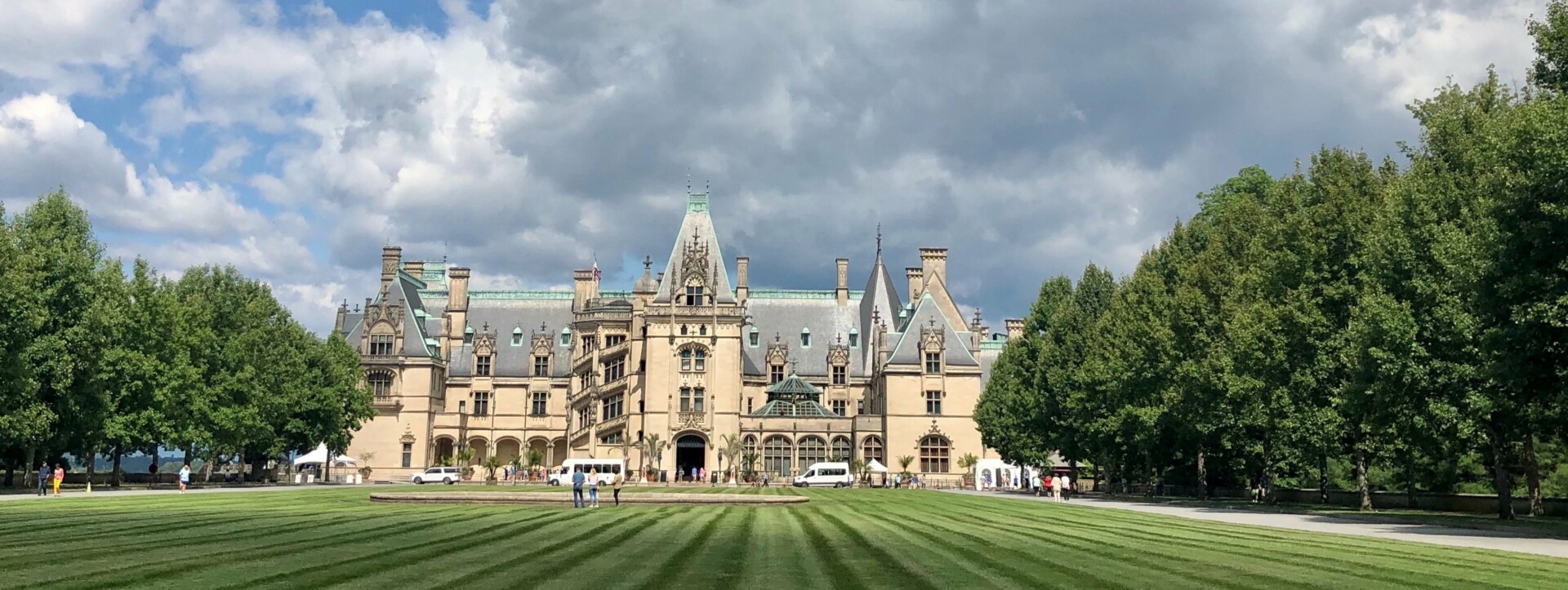 A view of Biltmore castle in Asheville, North Carolina