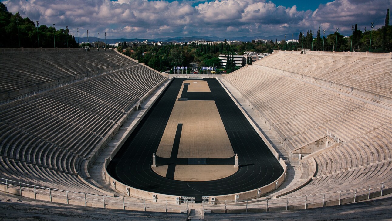 The original Panathenaic Olympic stadium in Athens, Greece