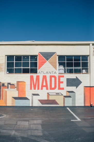 And Atlanta Made sign on a building in Atlanta, Georgia