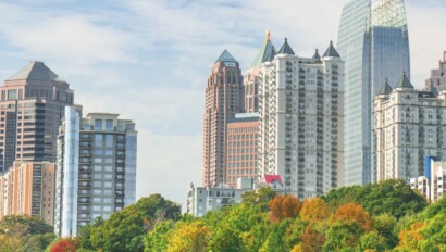 A view of the skyscrapers in Atlanta, Georgia