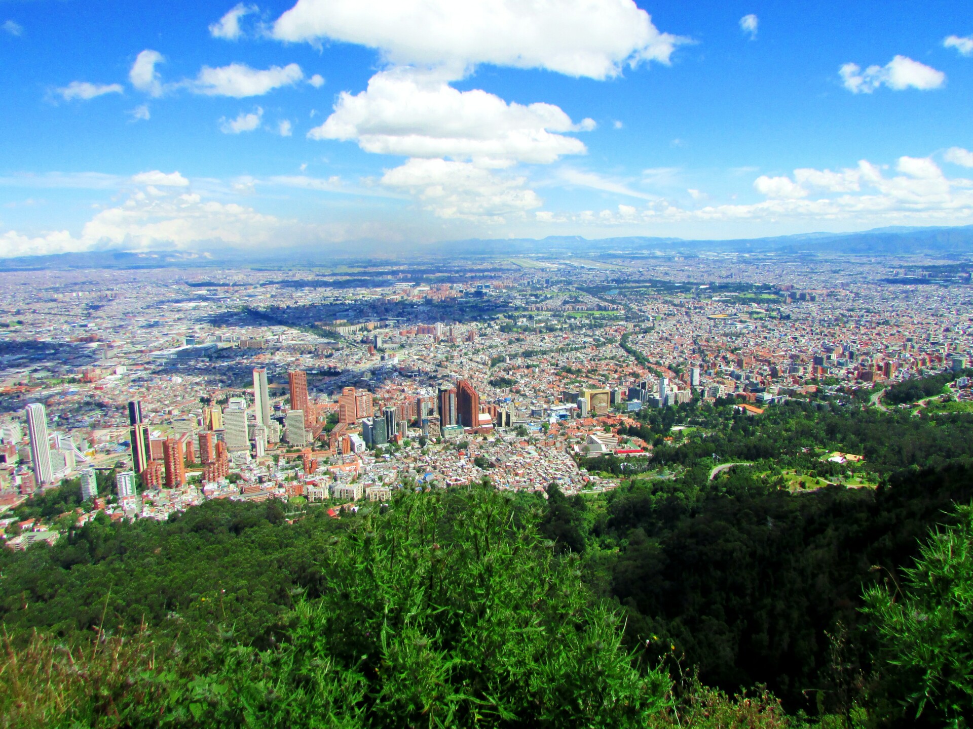 A view of Bogotà, Colombia from Monserrate