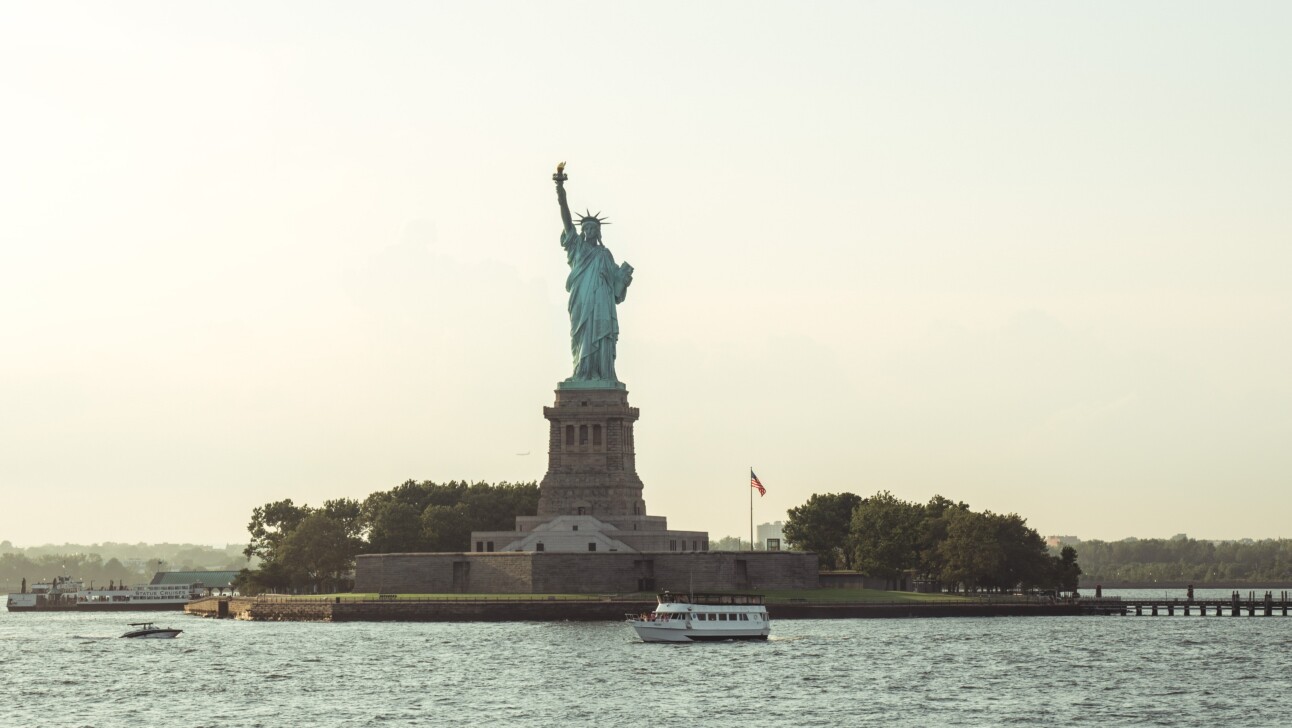 The Statue of Liberty on Ellis Island, New York City