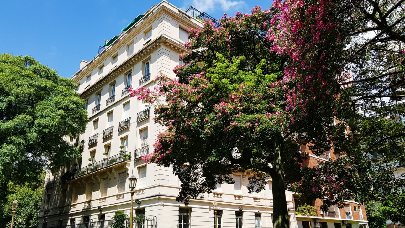 A building in the Recoleta neighborhood of Buenos Aires, Argentina