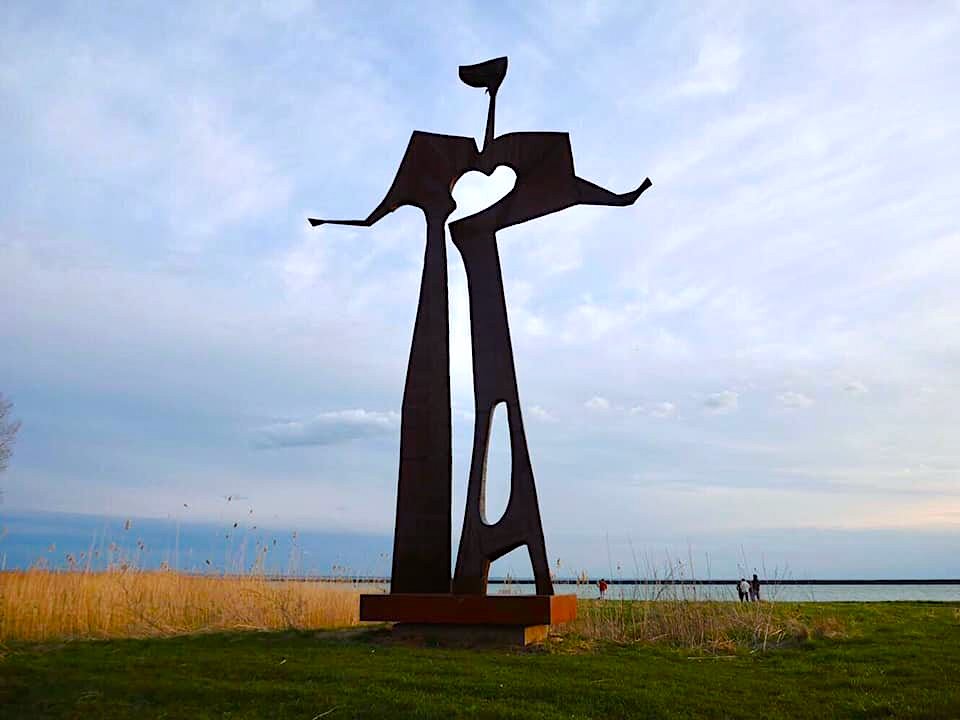The Flatman Sculpture in Buffalo, New York