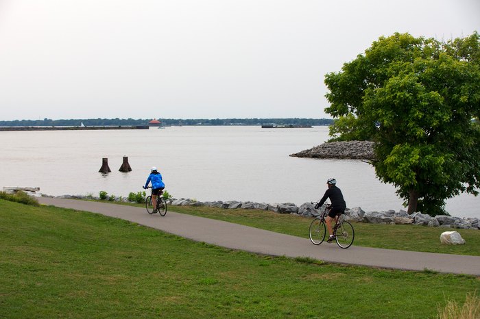 The outer harbor bike park in Buffalo, New York