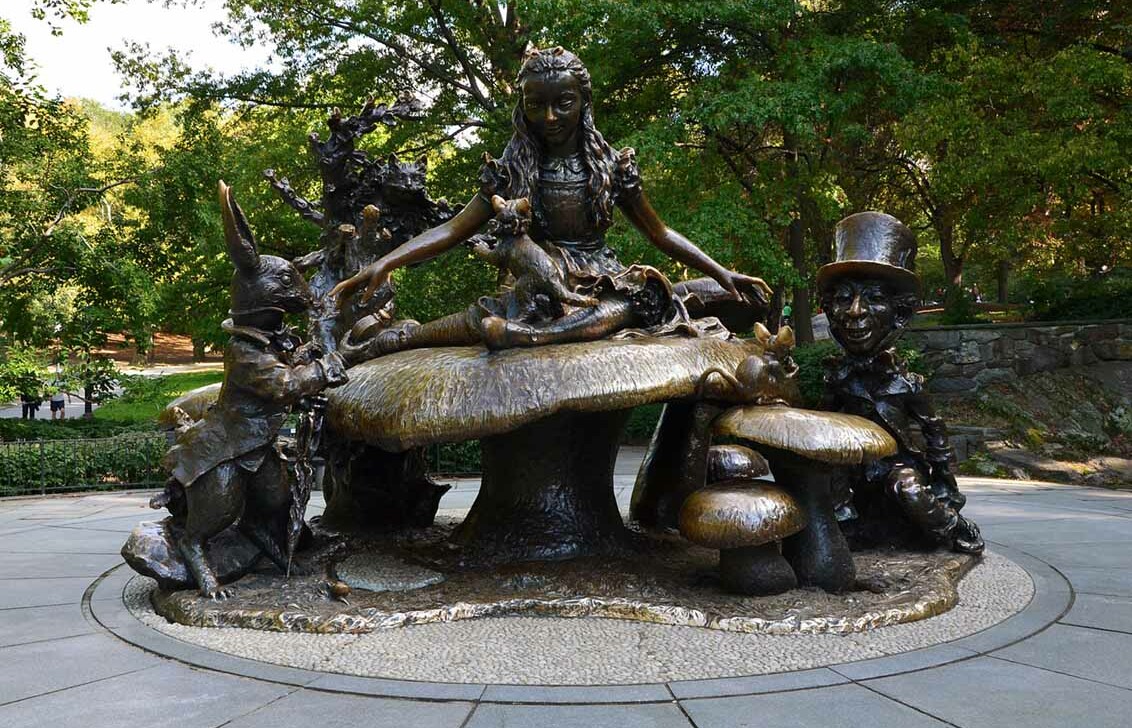 The Alice in Wonderland statue in Central Park, New York City