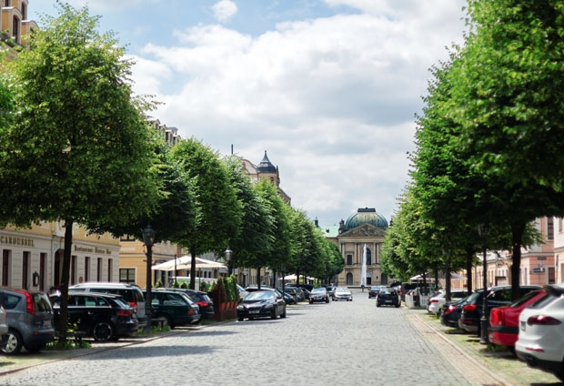 The barockviertel neighhorhood in Dresden, Germany