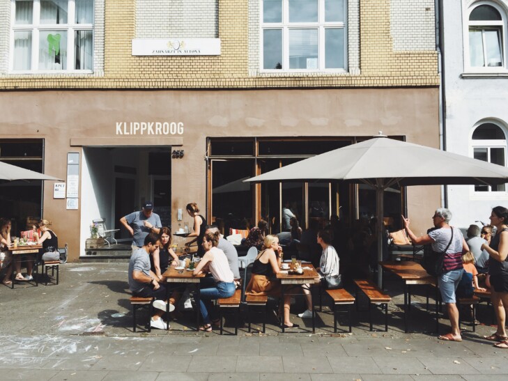 A café in Hamburg, Germany