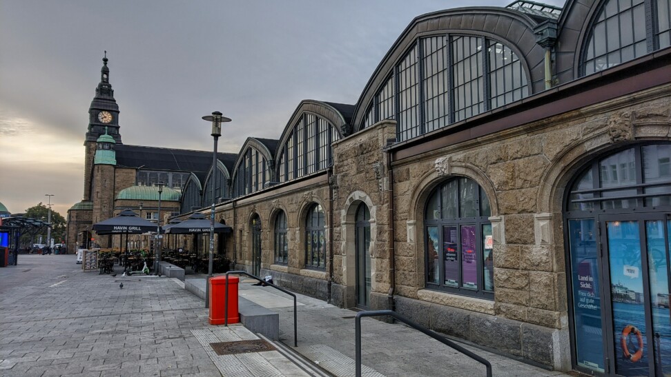 The main train station in Hamburg, Germany