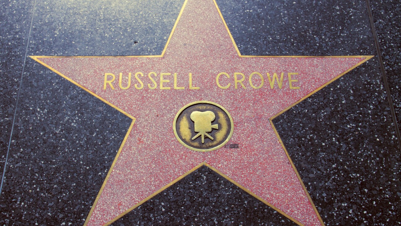 Russell Crowe's star on the Hollywood Walk of Fame in California