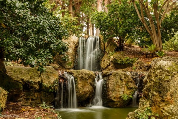Waterfalls in John Oldham Park in Perth, Australia