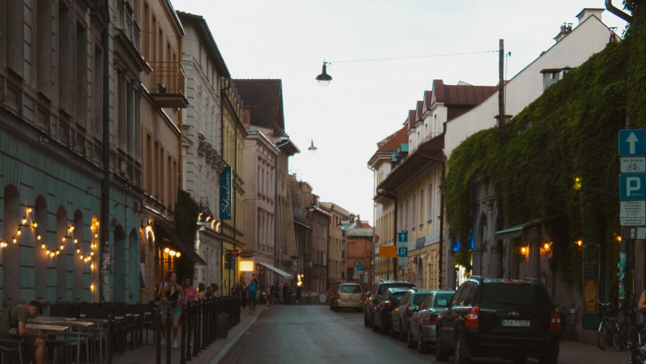 The Kazimierz District in Krakow, Poland
