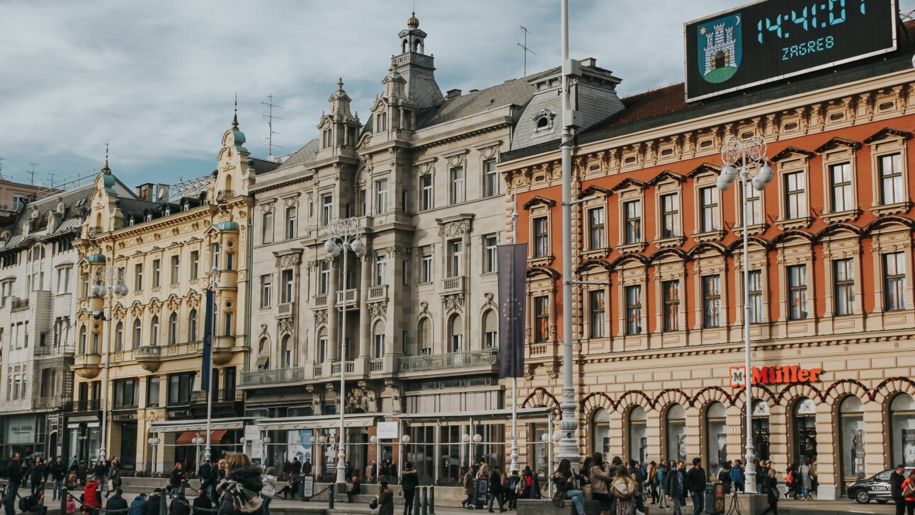 Downtown Zagreb.