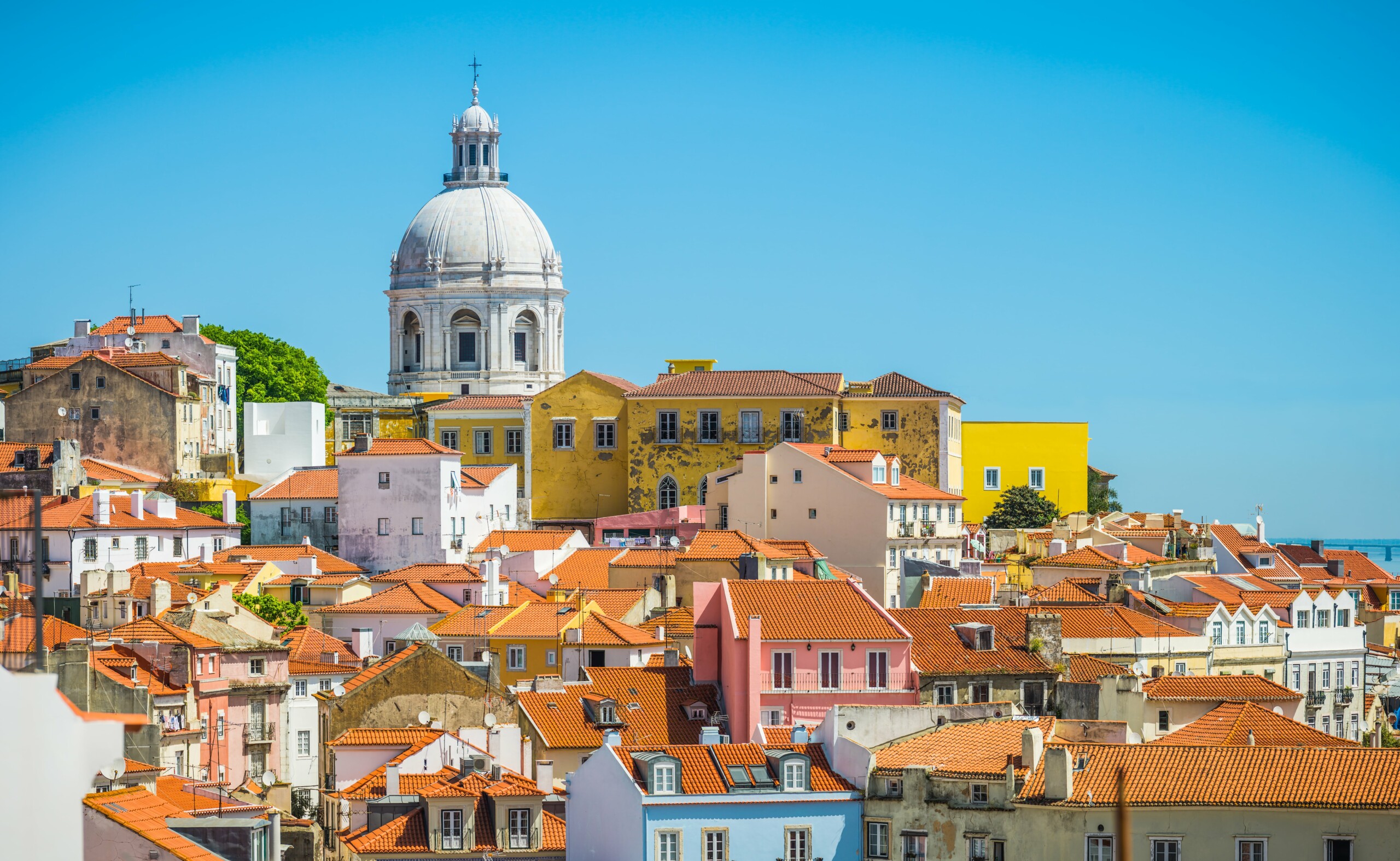 Colorful homes in Lisbon, Portugal