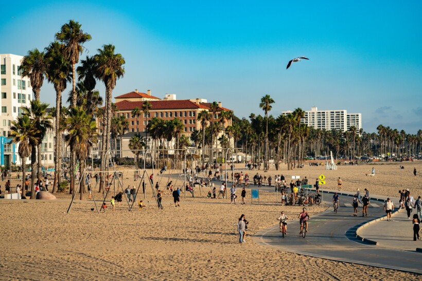 Santa Monica beach in California