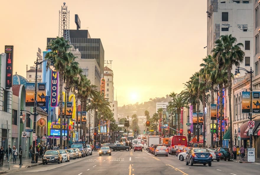Sunset Strip in Los Angeles, California