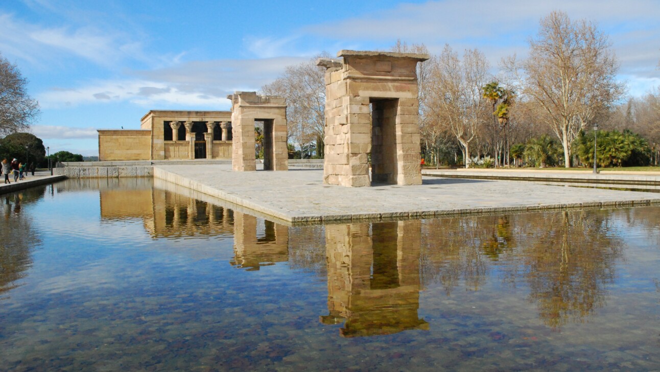 The Debod Temple in Madrid, Spain