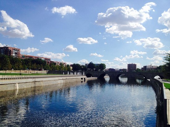 The Manzanares River in Madrid, Spain