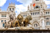 A fountain in Madrid, Spain