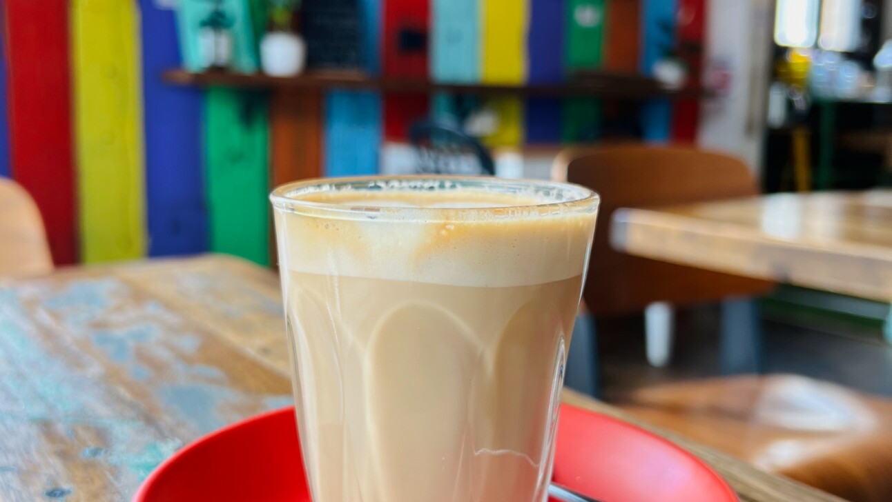 A latte at the Fitzroy cafe in Melbourne, Australia