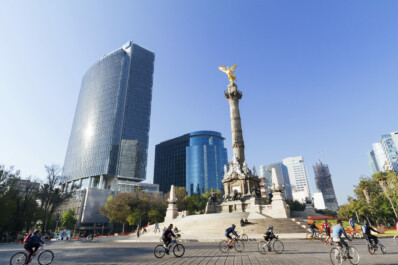 Cyclists in Mexico City