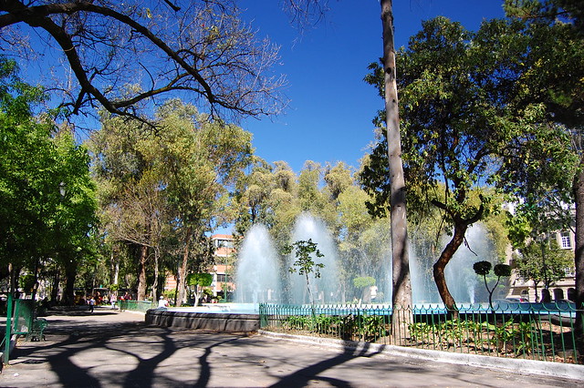 A fountain in Parque Luis Cabrera in Mexico City