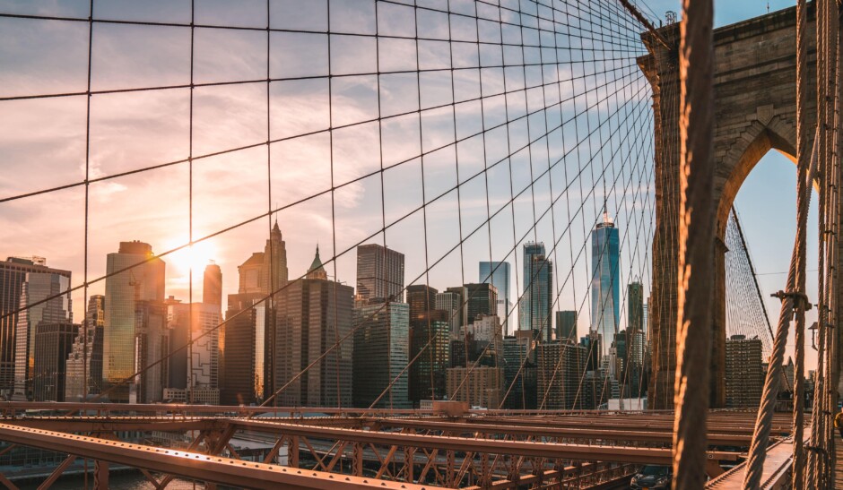 New York City as seen from the Brooklyn Bridge