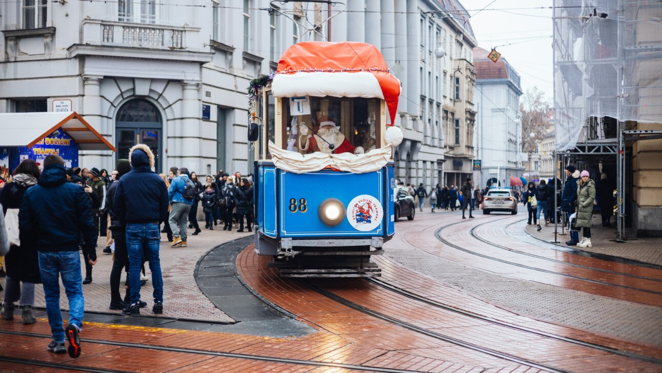 Tram in Zagreb.