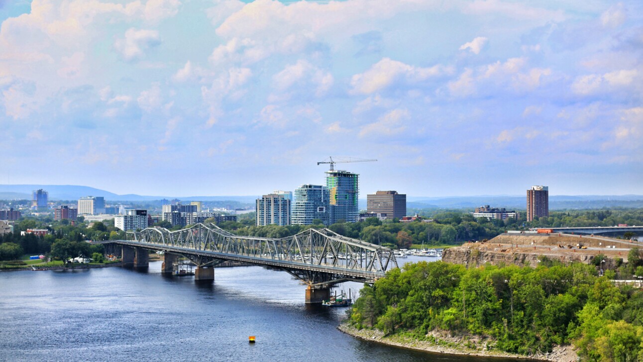 The Alexandra Bridge in Ottawa, Canada