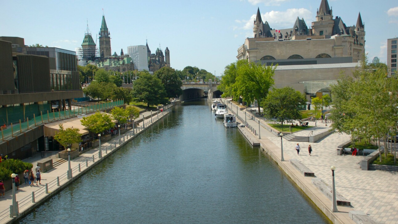 The Rideau Canal in Ottawa, Canada