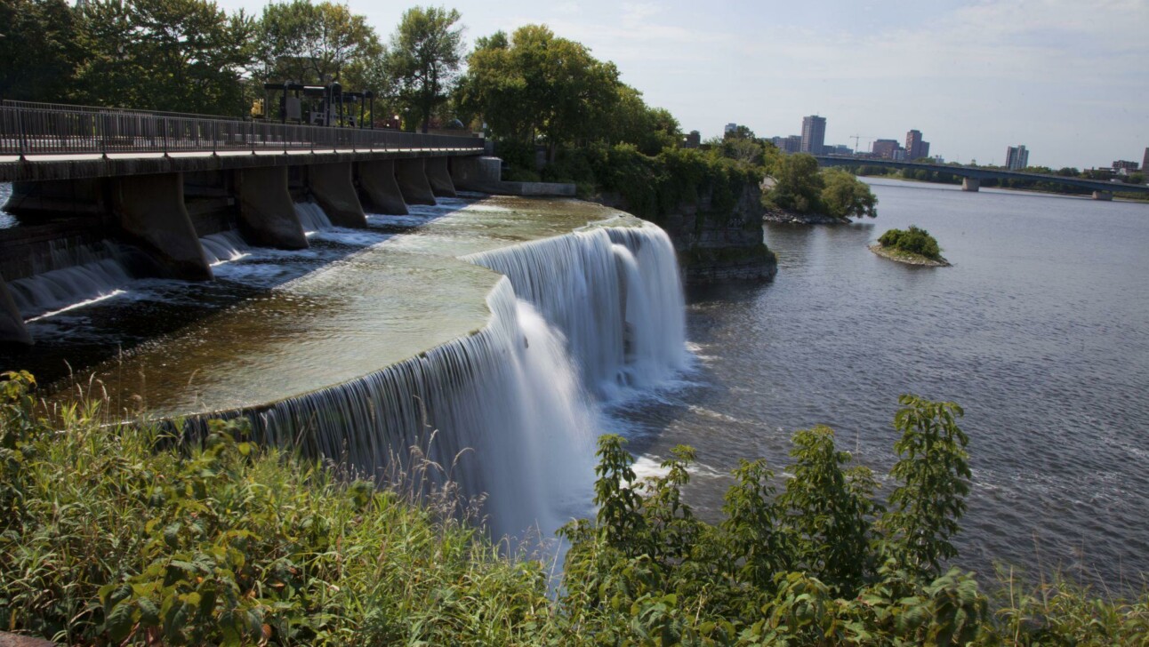 The Rideau Falls in Ottawa, Canada