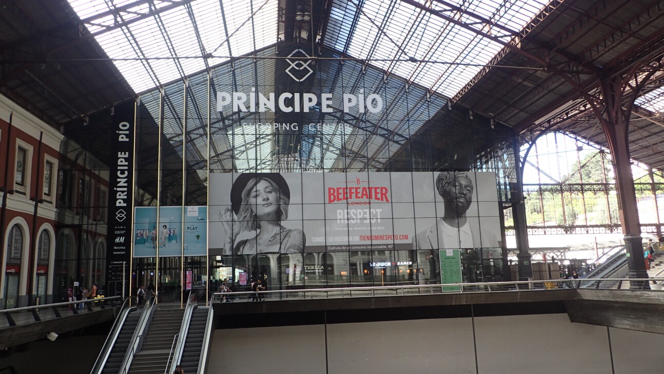 The principe pio train station in Madrid, Spain