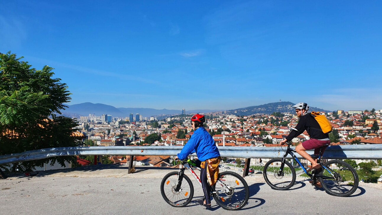 Yellow bastion overlook in sarajevo