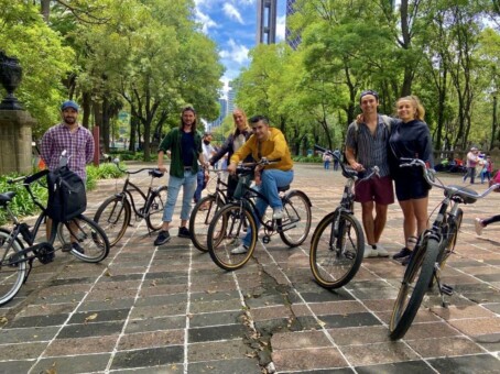 Cyclists in Chapultepec Park