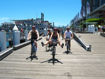 Biking in the Harbor of Sydney