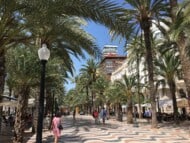 The colorful explanada in Alicante, Spain