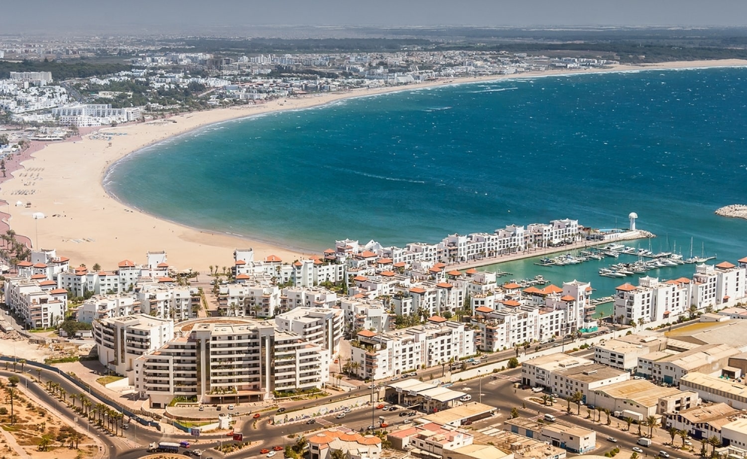 An arial view of Agadir, Morocco