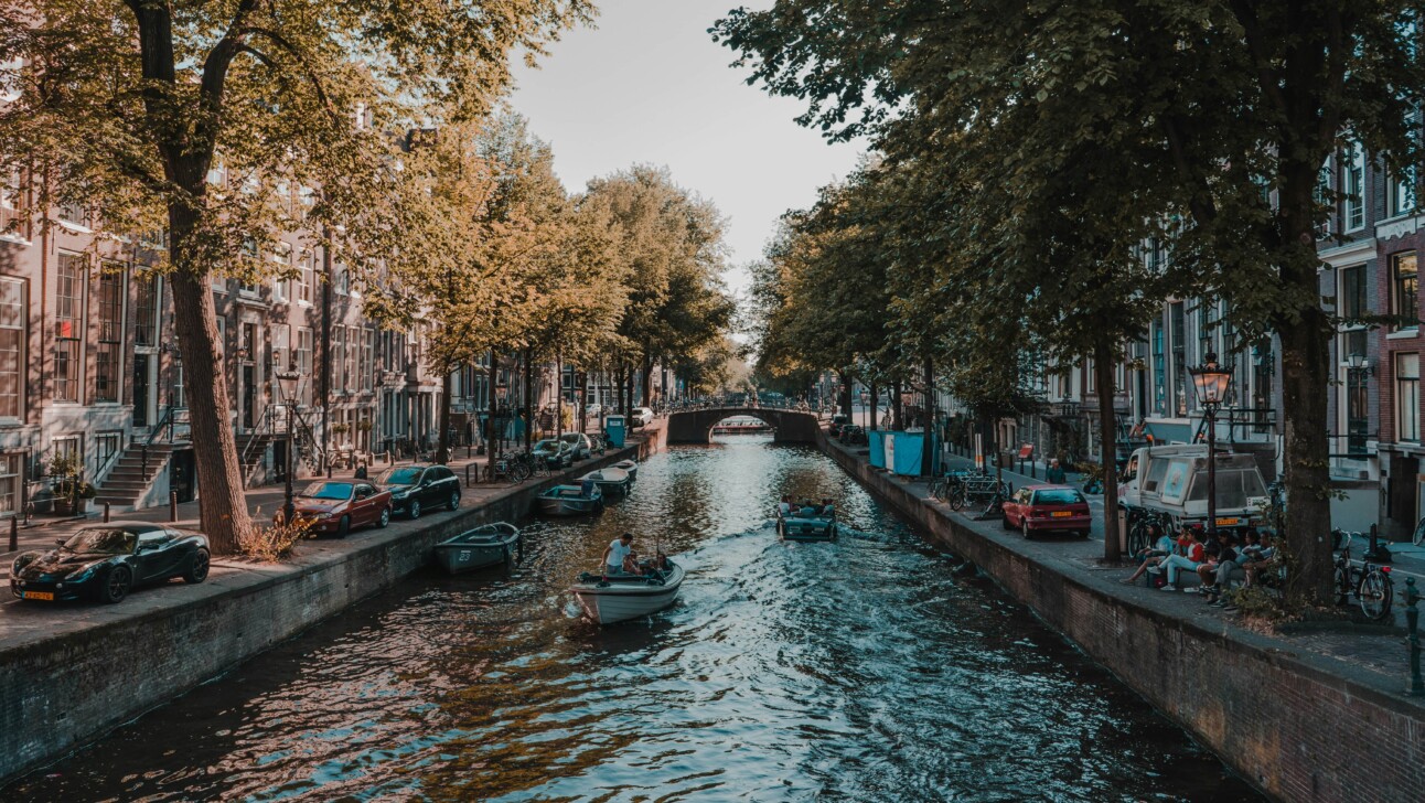 One of the canals in Amsterdam