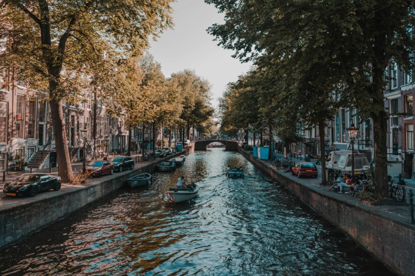 One of the canals in Amsterdam