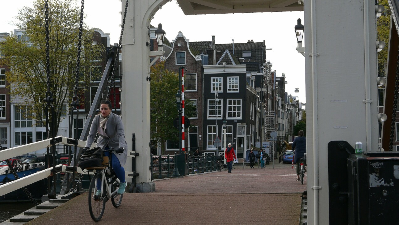 The skinny bridge in Amsterdam